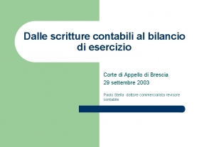 Dalle scritture contabili al bilancio di esercizio - STELLA MONFREDINI